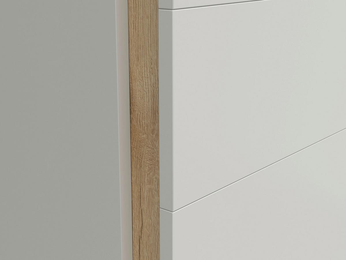 Mehrzweckschrank Antonio Creme/Eichefarben - Eichefarben/Creme, Modern, Holzwerkstoff/Kunststoff (61/190/38cm) - Mömax