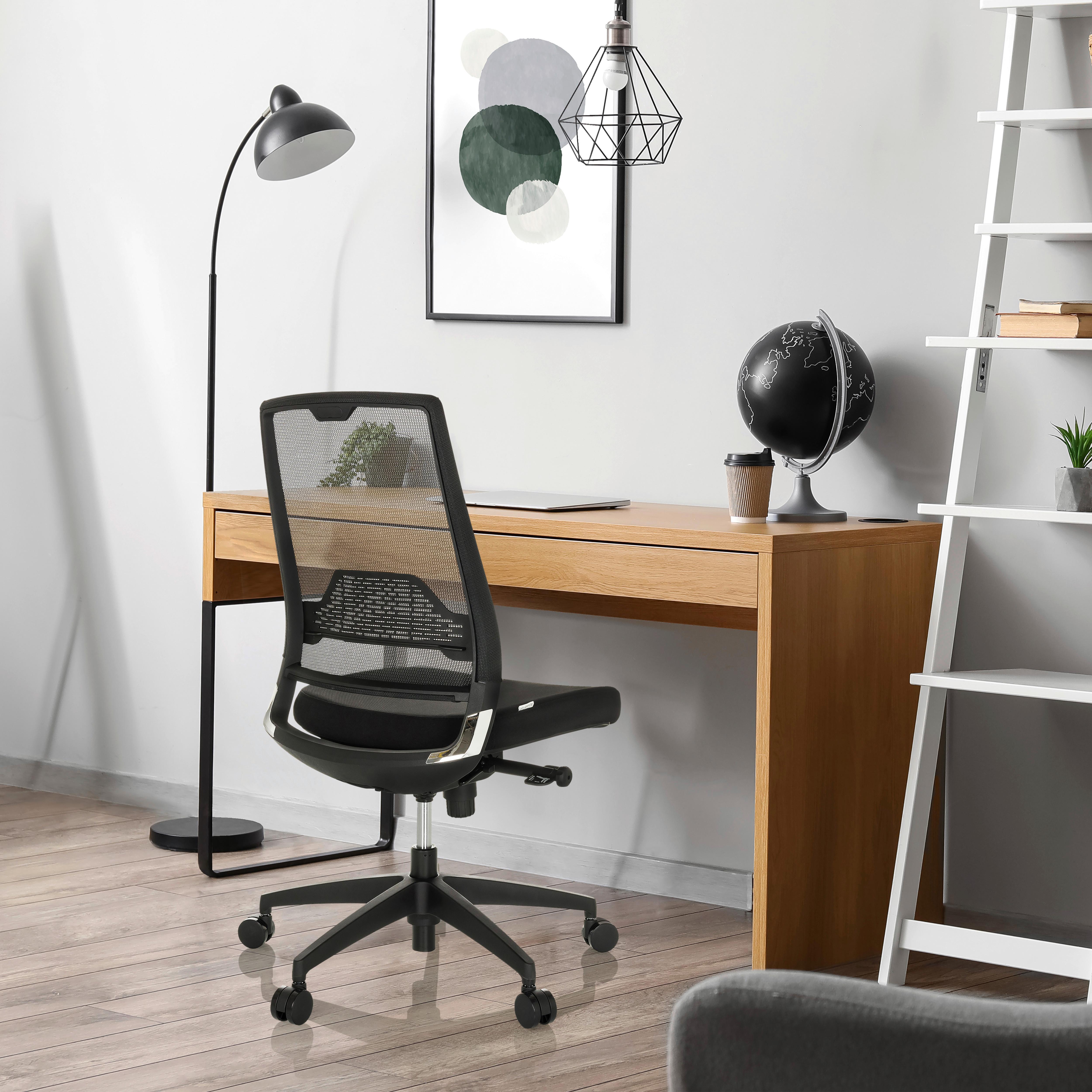 Pisarniški Stol Porto Eco I, Črna - črna, Basics, umetna masa/tekstil (49/98-107/60cm) - MID.YOU