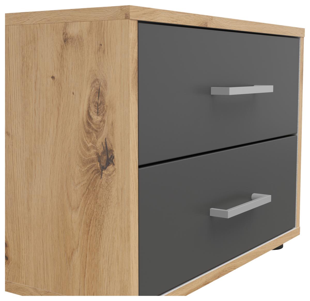 NOPTIERA SMART 2 - stejar Artisan/antracit, Basics, material pe bază de lemn (50/38/35cm)