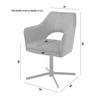 STOL MED ARMSTÖD VALLETTA - svart/antracit, Klassisk, metall/textil (61/85/60cm) - Premium Living