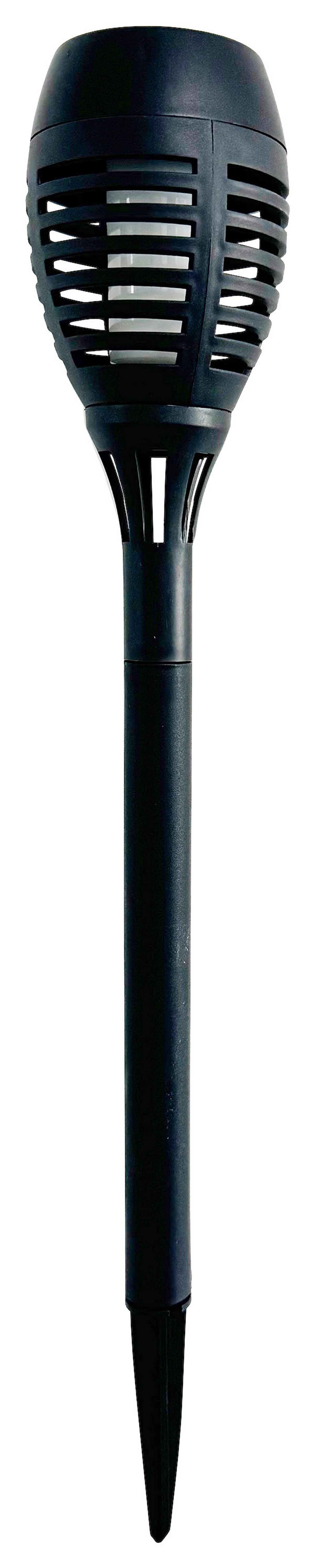 Solarleuchte Foi Schwarz max. 0,06 Watt - Schwarz, KONVENTIONELL, Kunststoff (7,5/47cm) - Modern Living