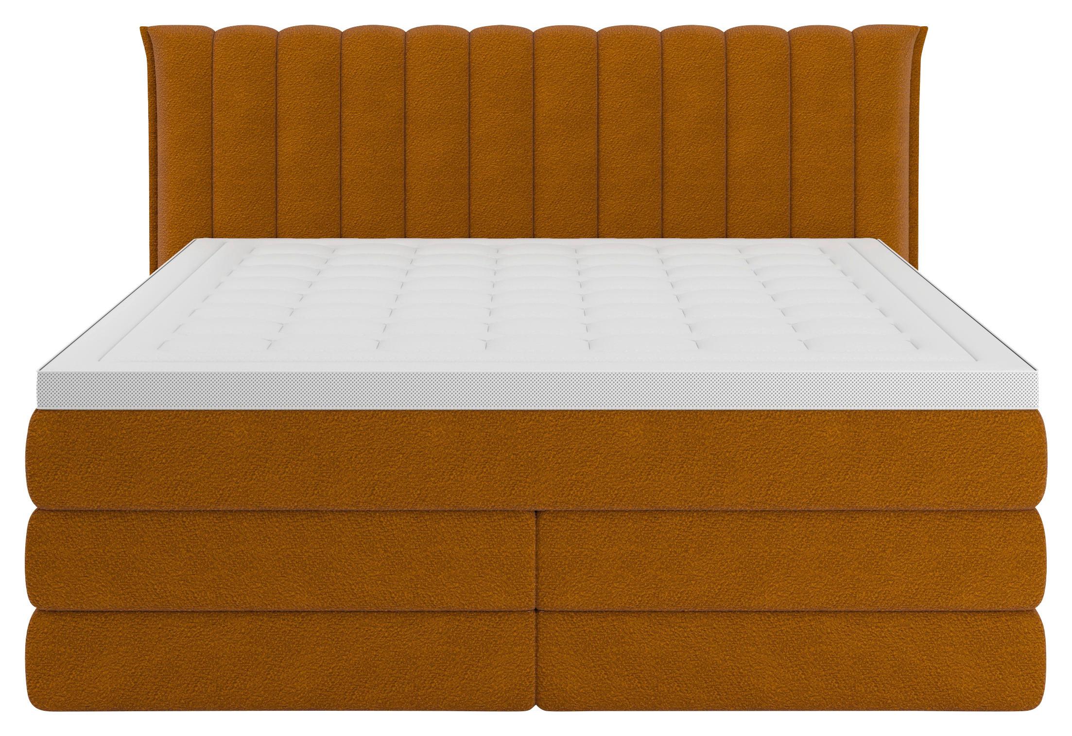 Boxspringbett Lina Rostfarben ca. 180x200cm - Rostfarben, KONVENTIONELL, Holz/Holzwerkstoff (180/200cm) - Premium Living