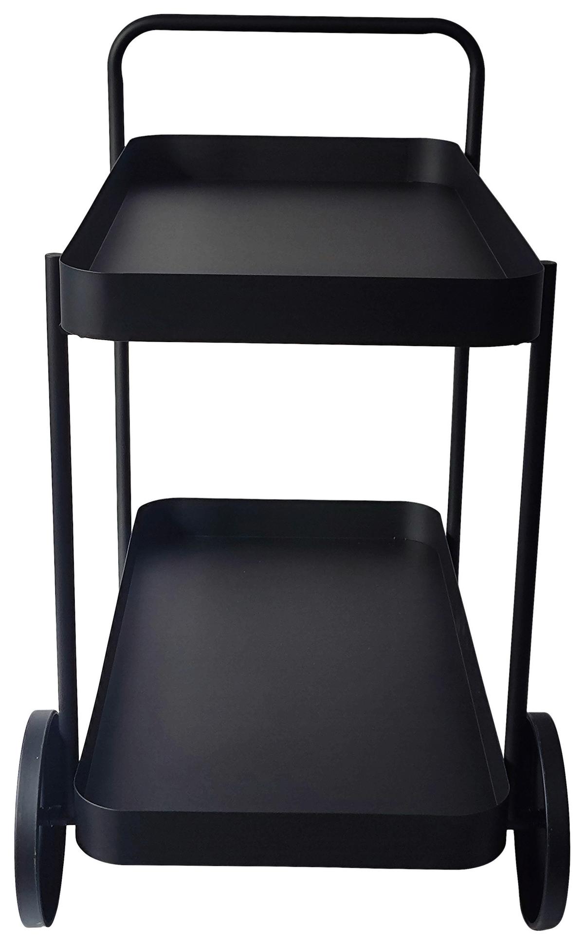 Kolica Za Serviranje Desino - crna, Moderno, metal (70/70/43cm) - Modern Living