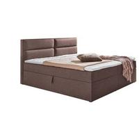 Boxspringbett Mercura in Braun ca. 180x200 cm inkl. Topper - Braun, MODERN, Holzwerkstoff/Textil (180/200cm) - MID.YOU