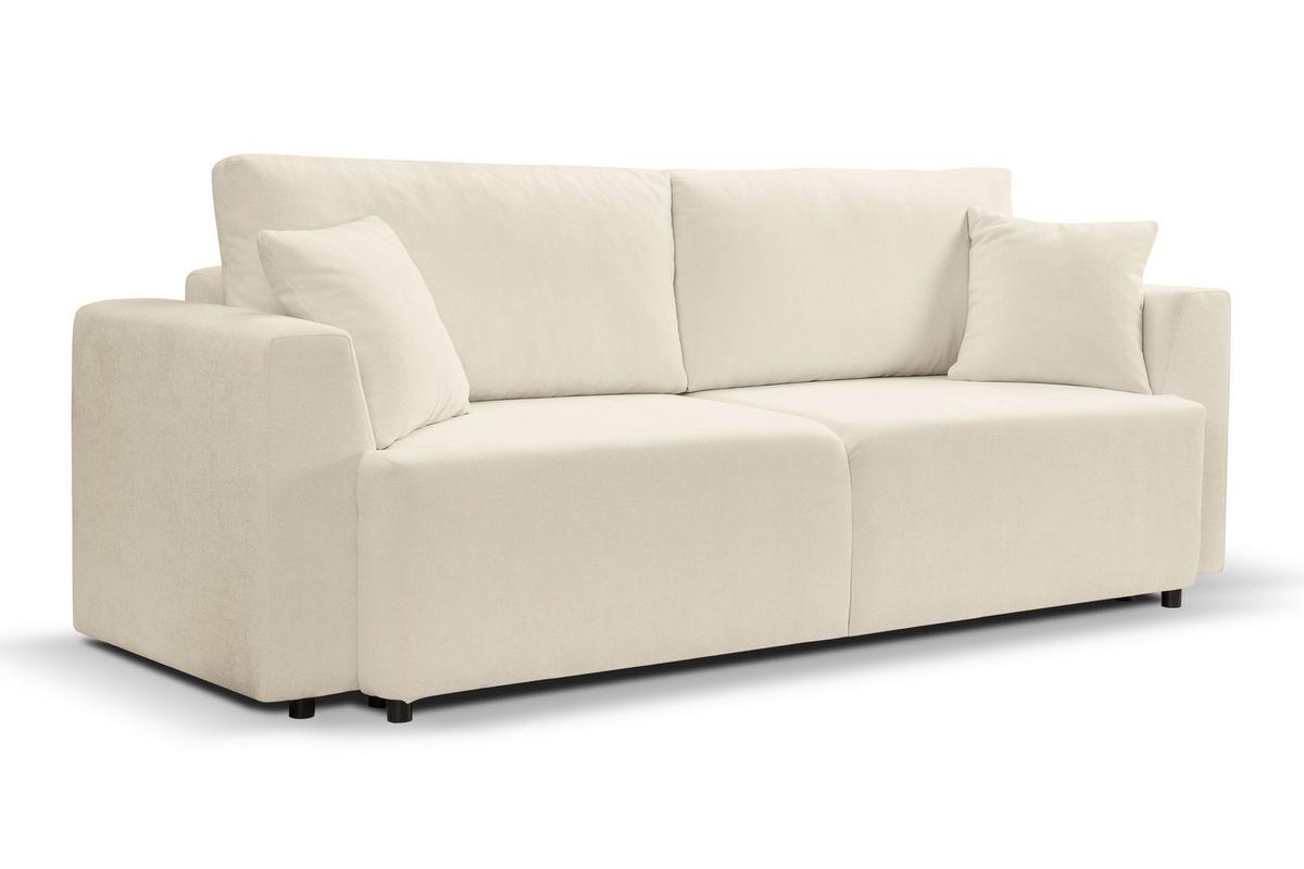 Schlafsofa Point Creme - Creme/Schwarz, Basics, Holz/Kunststoff (250/95/99cm) - MID.YOU