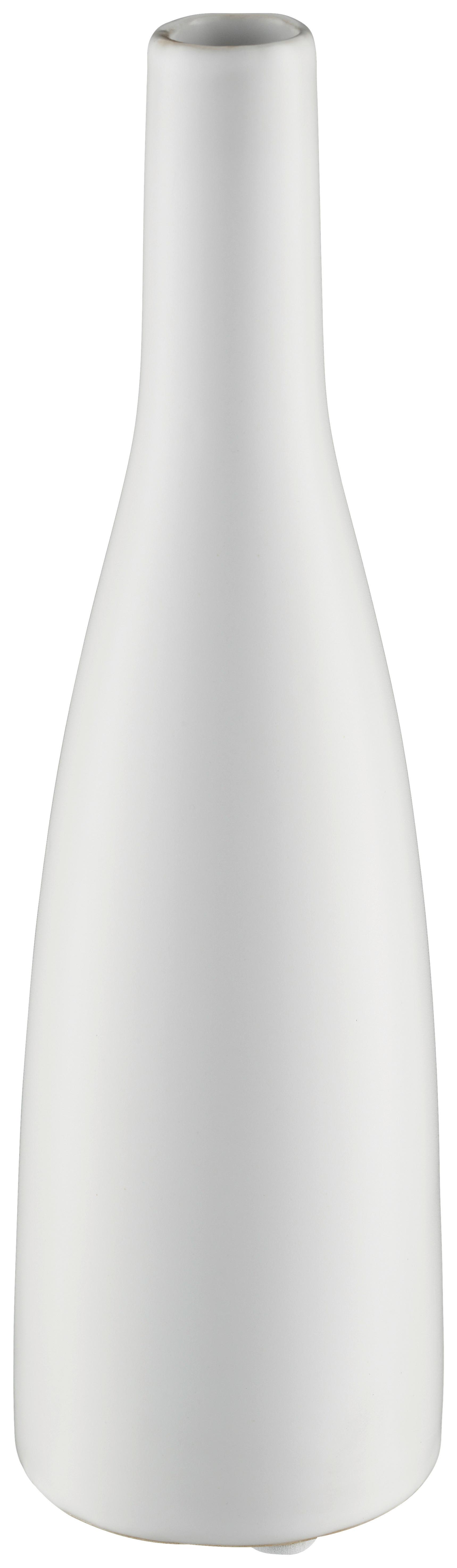 Vase Planico II Weiß matt - Weiß, MODERN, Keramik (20,5cm) - Mömax