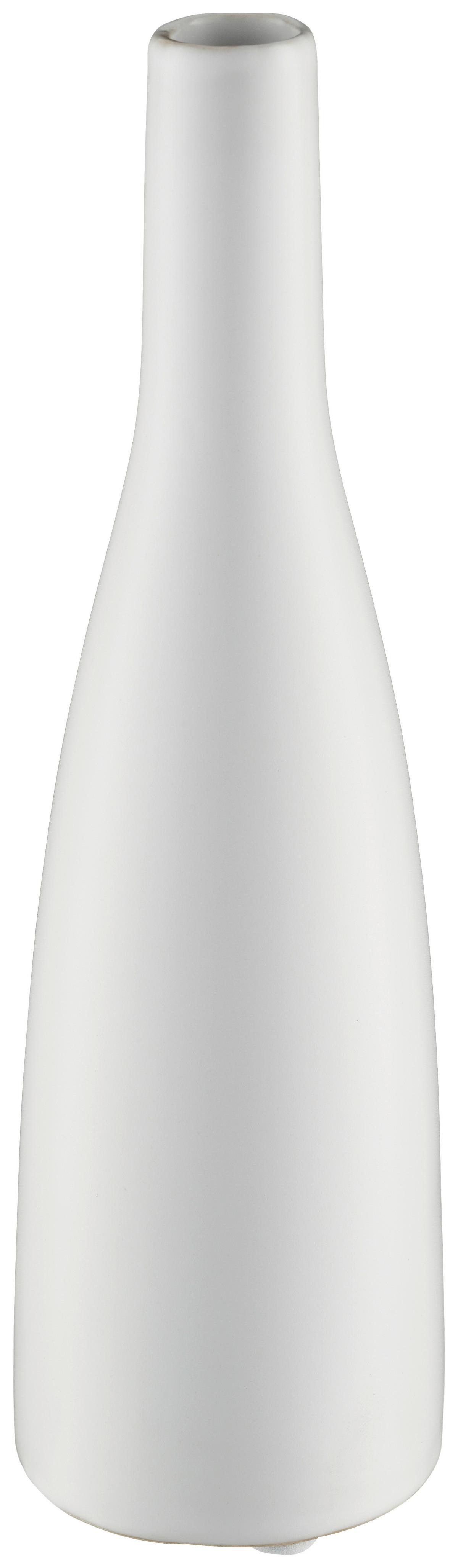 Vase Planico II Weiß matt - Weiß, MODERN, Keramik (20,5cm) - Mömax