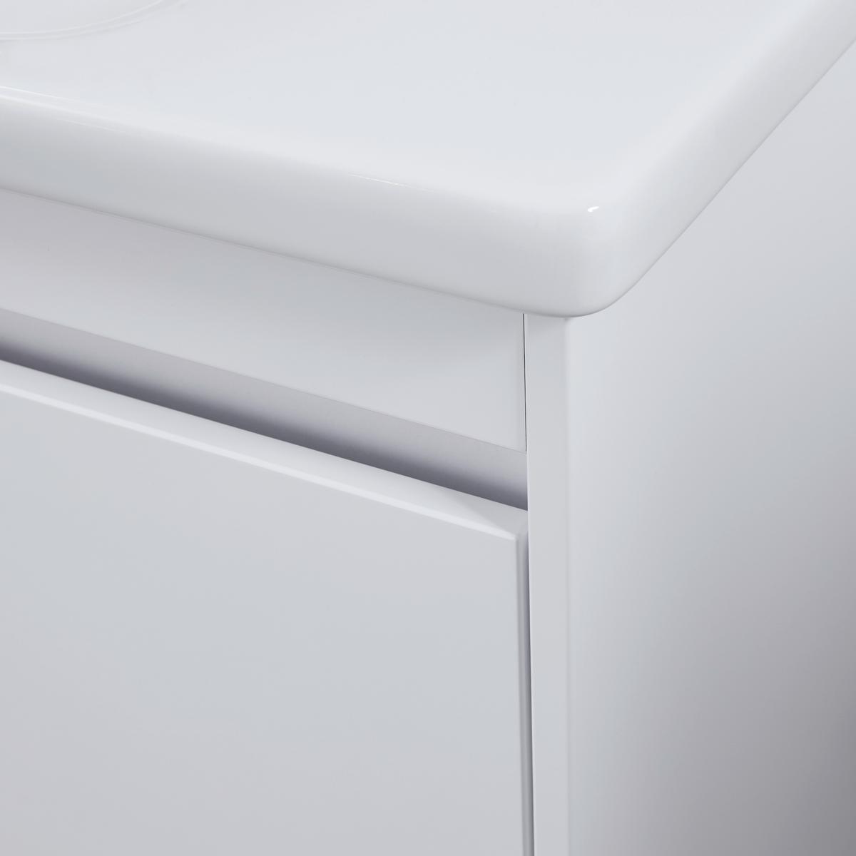 Badezimmer "Bennett" mit Waschbecken & Spiegelschrank - Weiss, Modern, Holzwerkstoff (100/184/44cm) - Bessagi Home