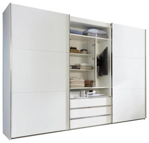 DULAP USI CULISANTE MAGIC - alb, Modern, material pe bază de lemn (300/216/65cm) - Premium Living