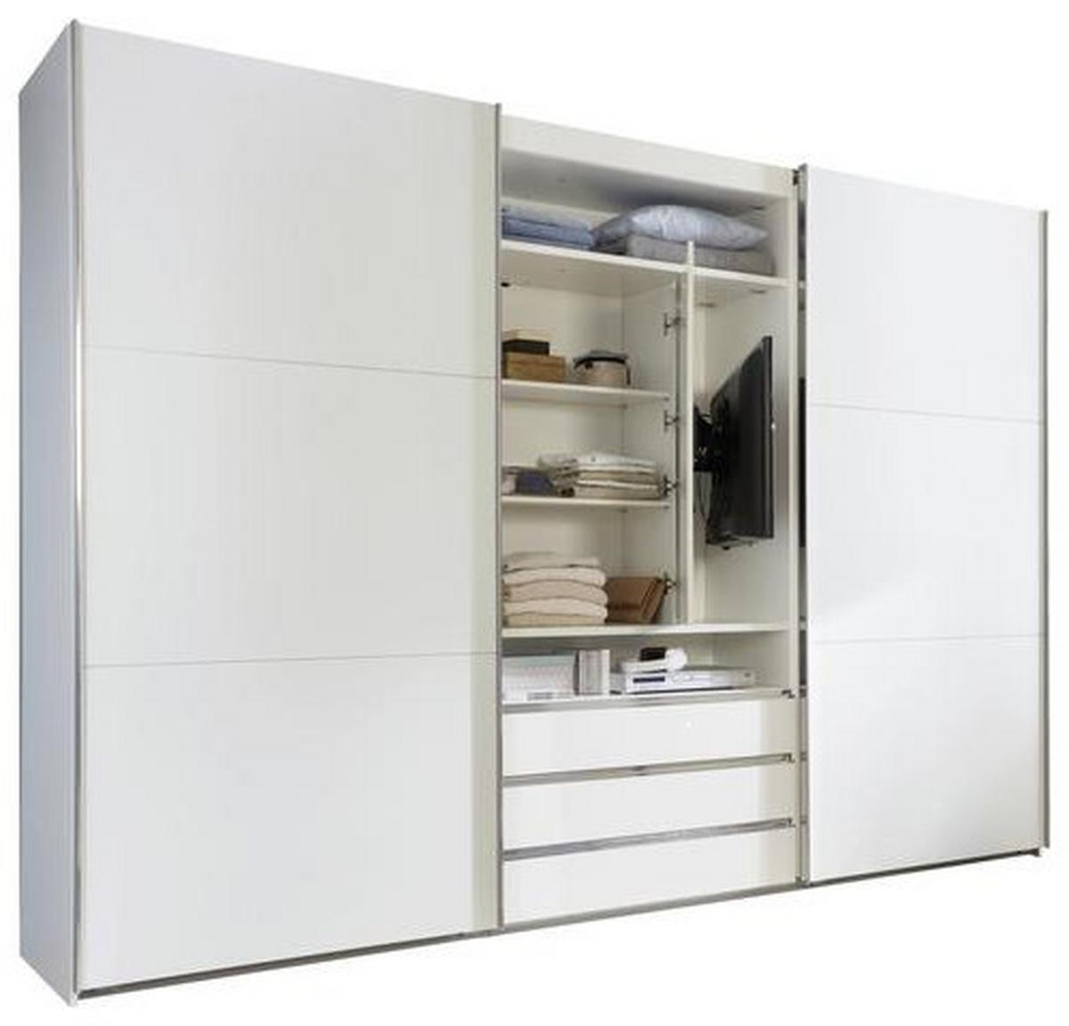 DULAP USI CULISANTE MAGIC - alb, Modern, material pe bază de lemn (300/216/65cm) - Premium Living