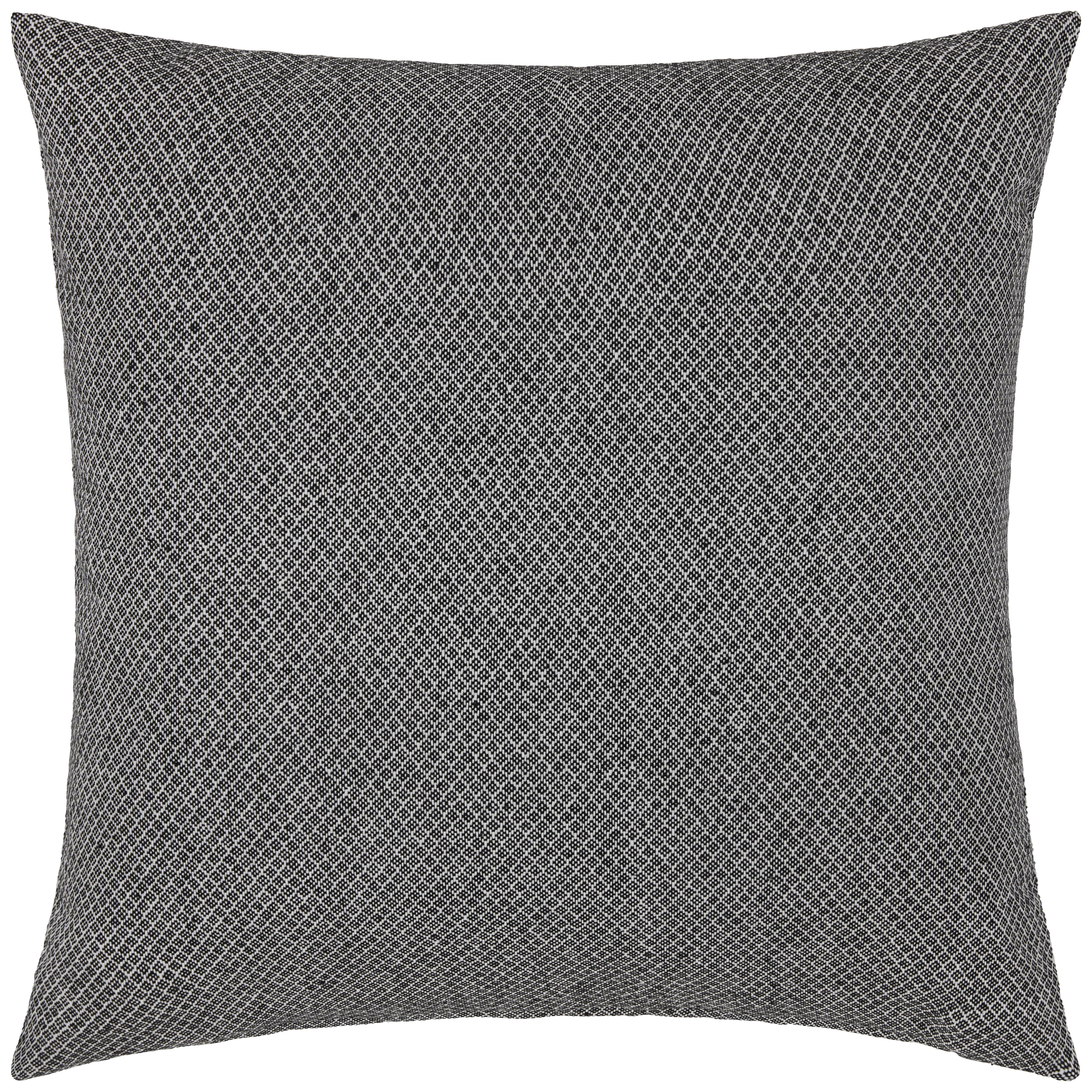 Zierkissen Dobby Uni in Schwarz/Weiß ca. 45x45cm - Schwarz/Weiß, Textil (45/45cm) - Premium Living