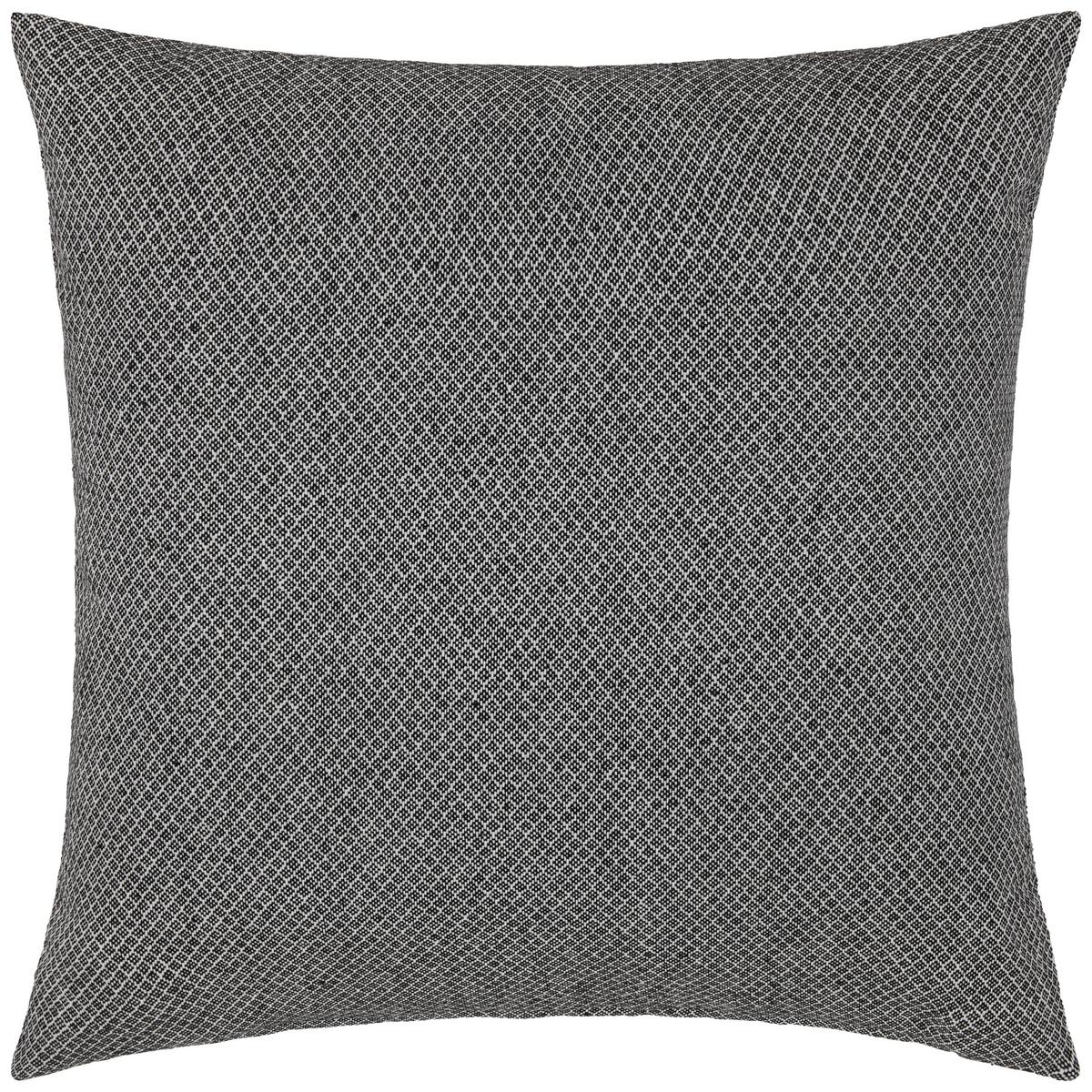 Zierkissen Dobby Uni in Schwarz/Weiß ca. 45x45cm - Schwarz/Weiß, Textil (45/45cm) - Premium Living