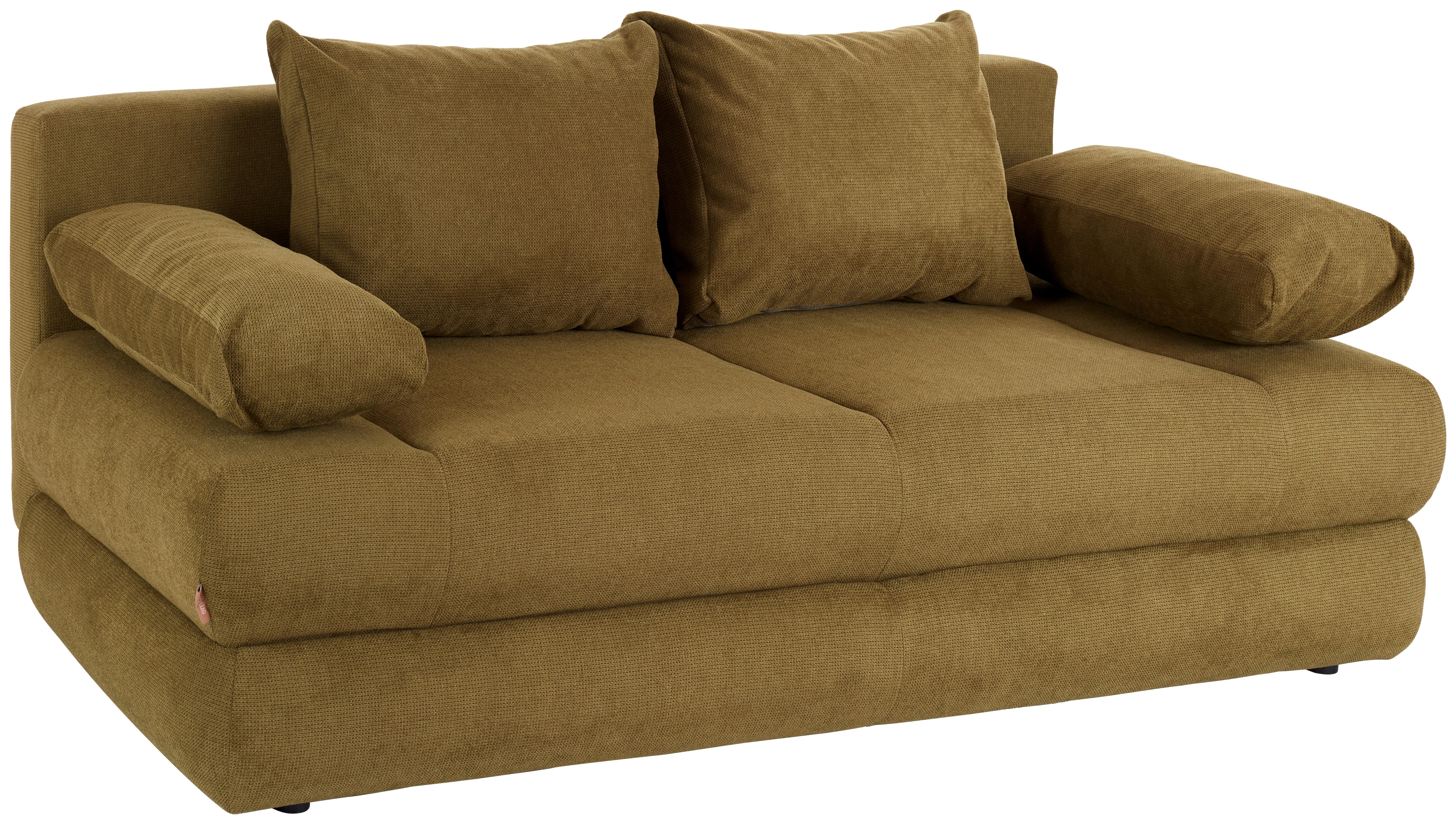Canapea extensibilă Clipso - măsliniu, Basics, textil (212/93/90cm) - Ondega