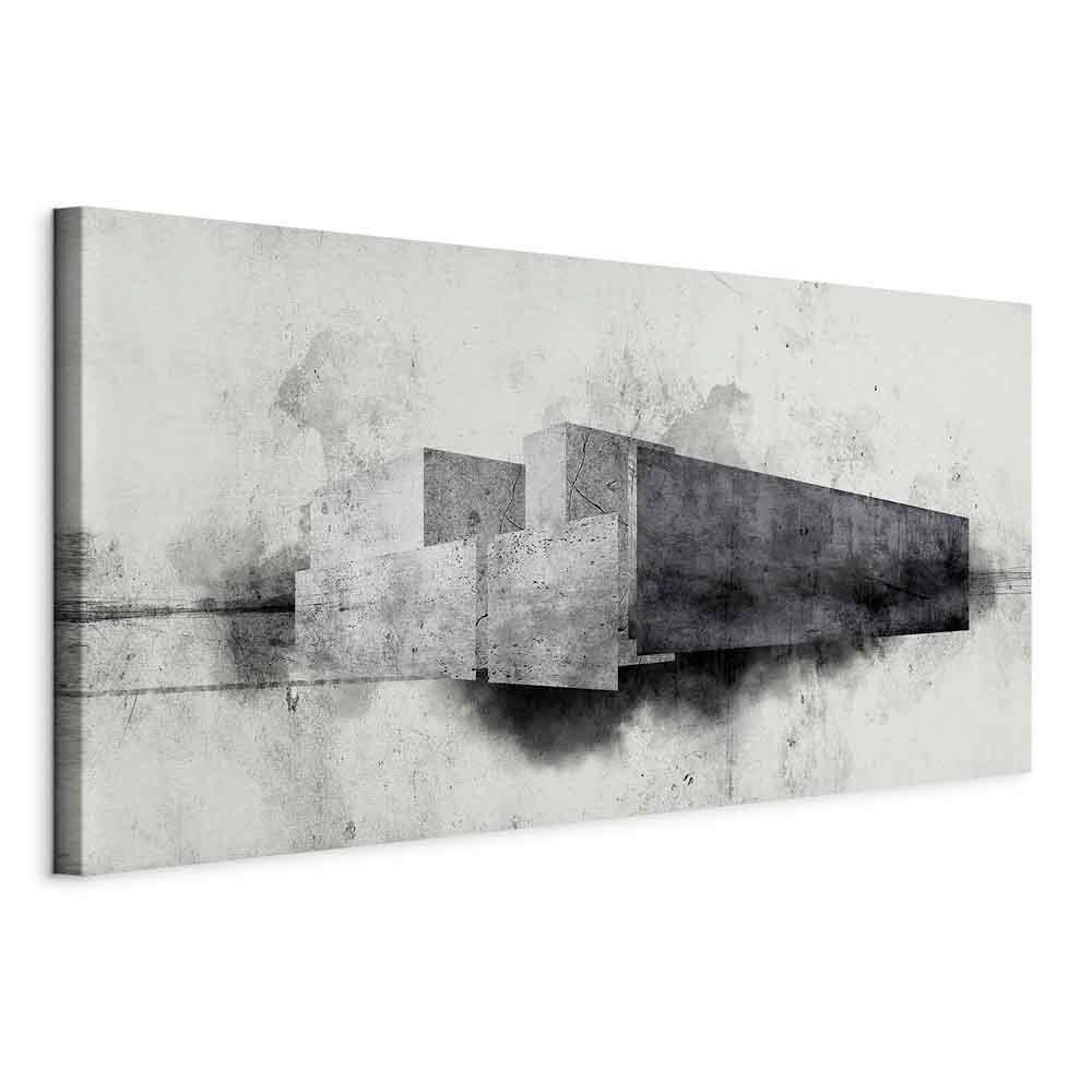 Slika Na Platnu Architectural Variation - siva/svetlo siva, Basics, tekstil/les (120/60/1,2cm) - artgeist