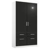 Ormar S Klasičnim Vratima Berlin - bijela/siva, Moderno, drvni materijal/plastika (91/210/54cm) - Modern Living