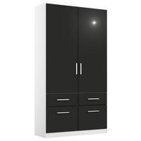 Ormar S Klasičnim Vratima Berlin - bijela/siva, Moderno, drvni materijal/plastika (91/197/54cm) - Modern Living