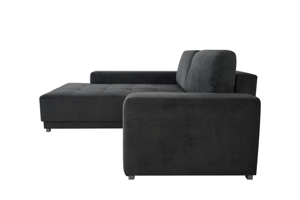 Sarokkanapé Rocky Mini - sötétszürke, Design, faalapú anyag/textil (195/89/259cm) - Mömax