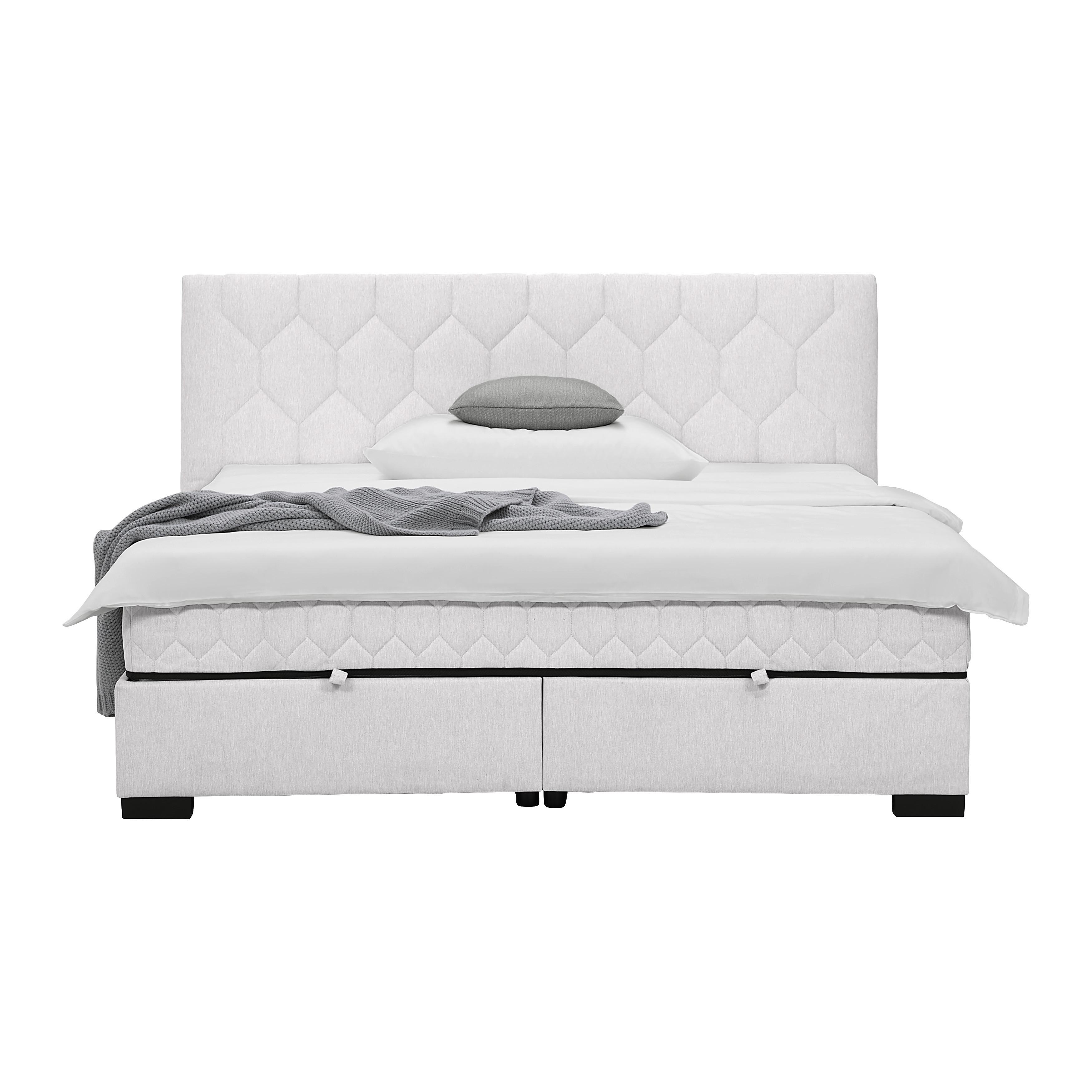 Boxbett Maya-D Beige ca. 180x200cm - beige/noir, Konventionell, textile/matière synthétique (180/200cm) - Mömax