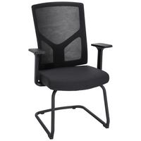 Konferenčni Stol Breton V B, Črna - črna, Moderno, kovina/umetna masa (62/107/63cm) - MID.YOU