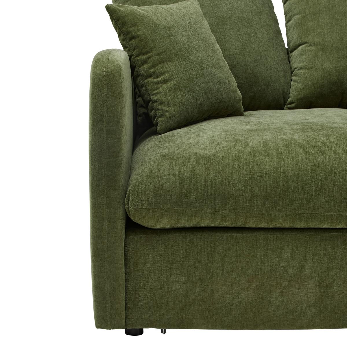 BIGSOFA ALABAMA - Dunkelgrün, MODERN, Holz/Holzwerkstoff (255/90/135cm) - Mömax
