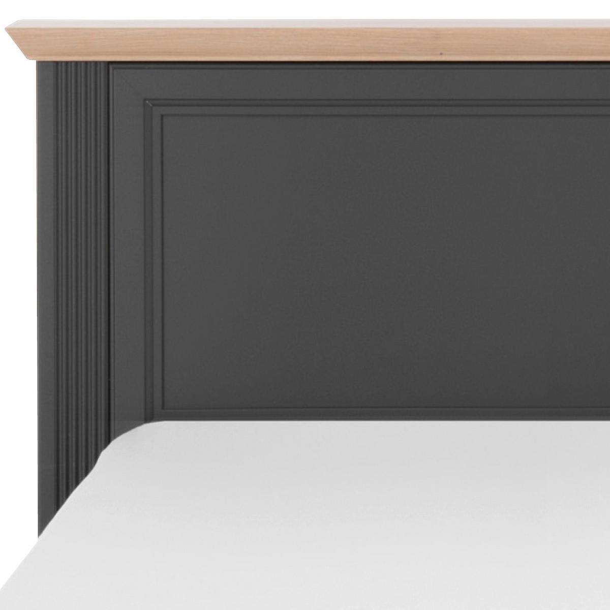 Klasični Krevet Jasmin Ii - boje grafita/hrast Artisan, Lifestyle, drvni materijal/plastika (140/200cm) - Modern Living
