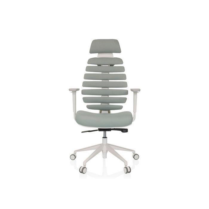 Pisarniški Stol Ergo Line W, Svetlo Siva - bela/svetlo siva, Moderno, umetna masa/tekstil (67/116 - 133/65cm) - MID.YOU