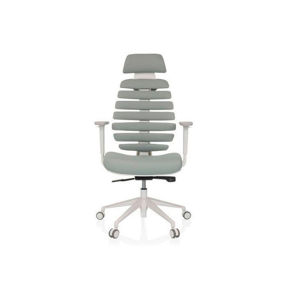 Pisarniški Stol Ergo Line W, Svetlo Siva - bela/svetlo siva, Moderno, umetna masa/tekstil (67/116 - 133/65cm) - MID.YOU