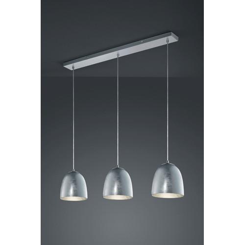 Hängeleuchte Ontario in Silberfarben max. 40 Watt - Silberfarben/Nickelfarben, Basics, Glas/Metall (80/130cm) - Trio Leuchten