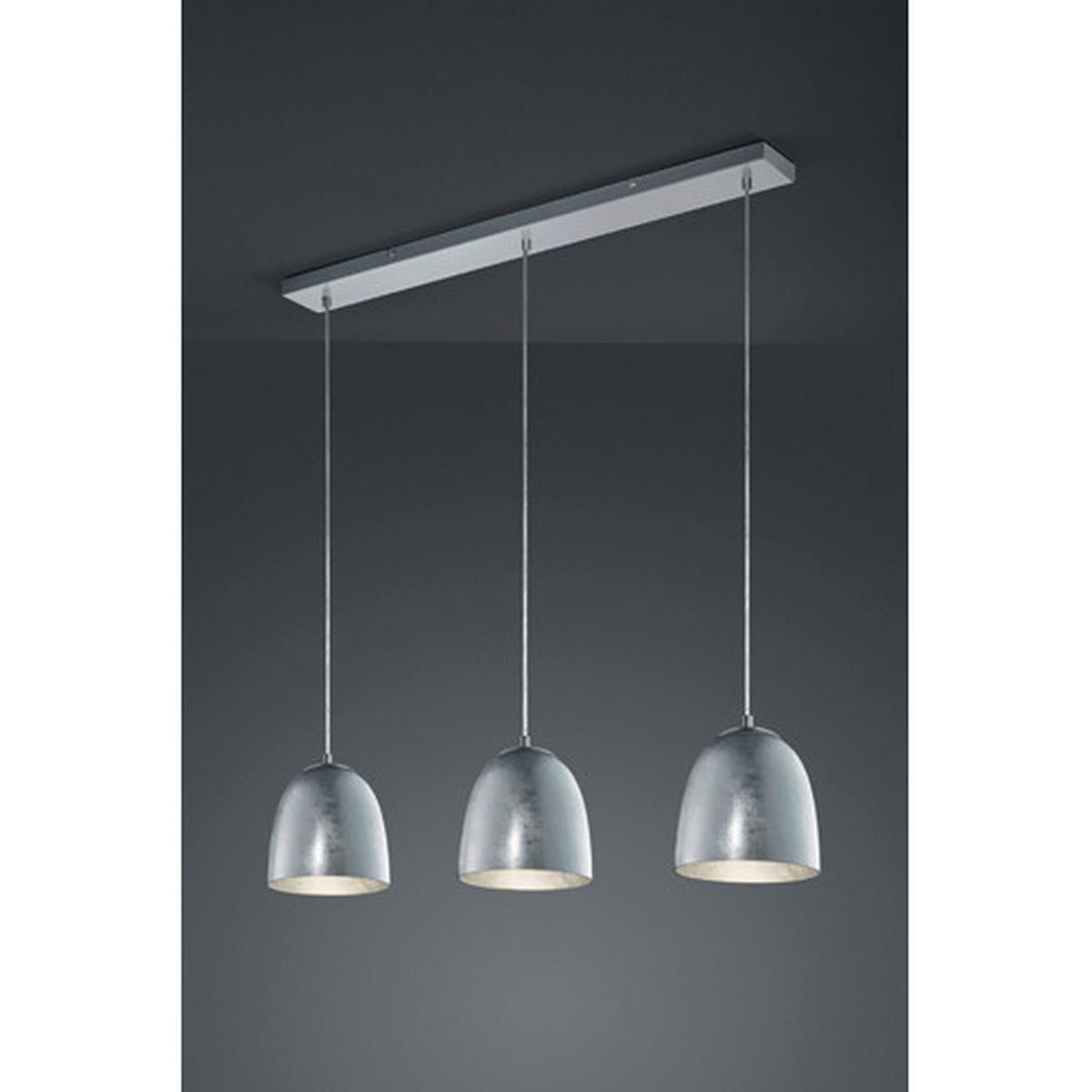 Hängeleuchte Ontario in Silberfarben max. 40 Watt - Silberfarben/Nickelfarben, Basics, Glas/Metall (80/130cm) - Trio Leuchten