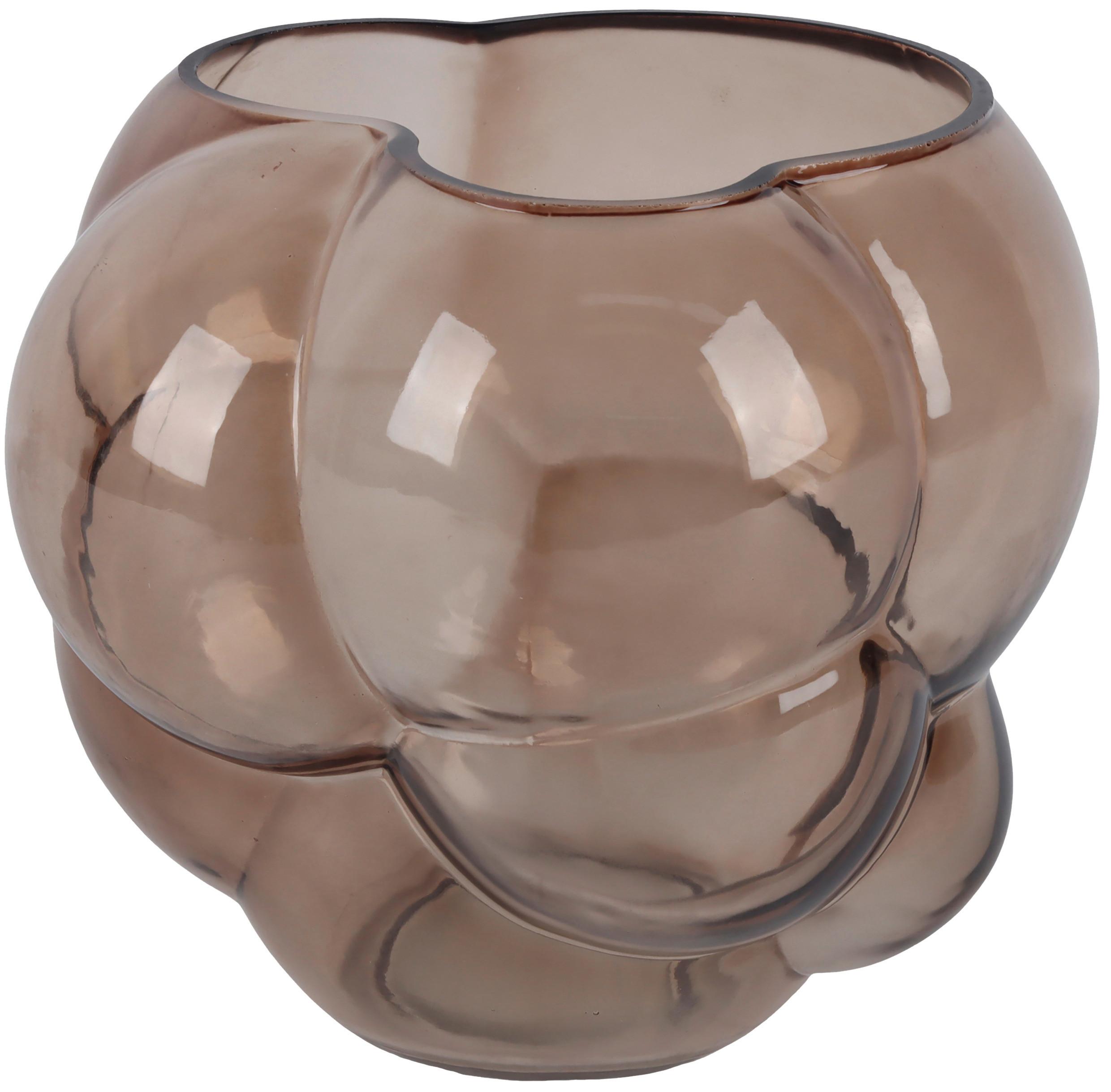 VAS BUBBLE - ljusbrun, glas (18,6/16,5/16,8cm) - Mömax