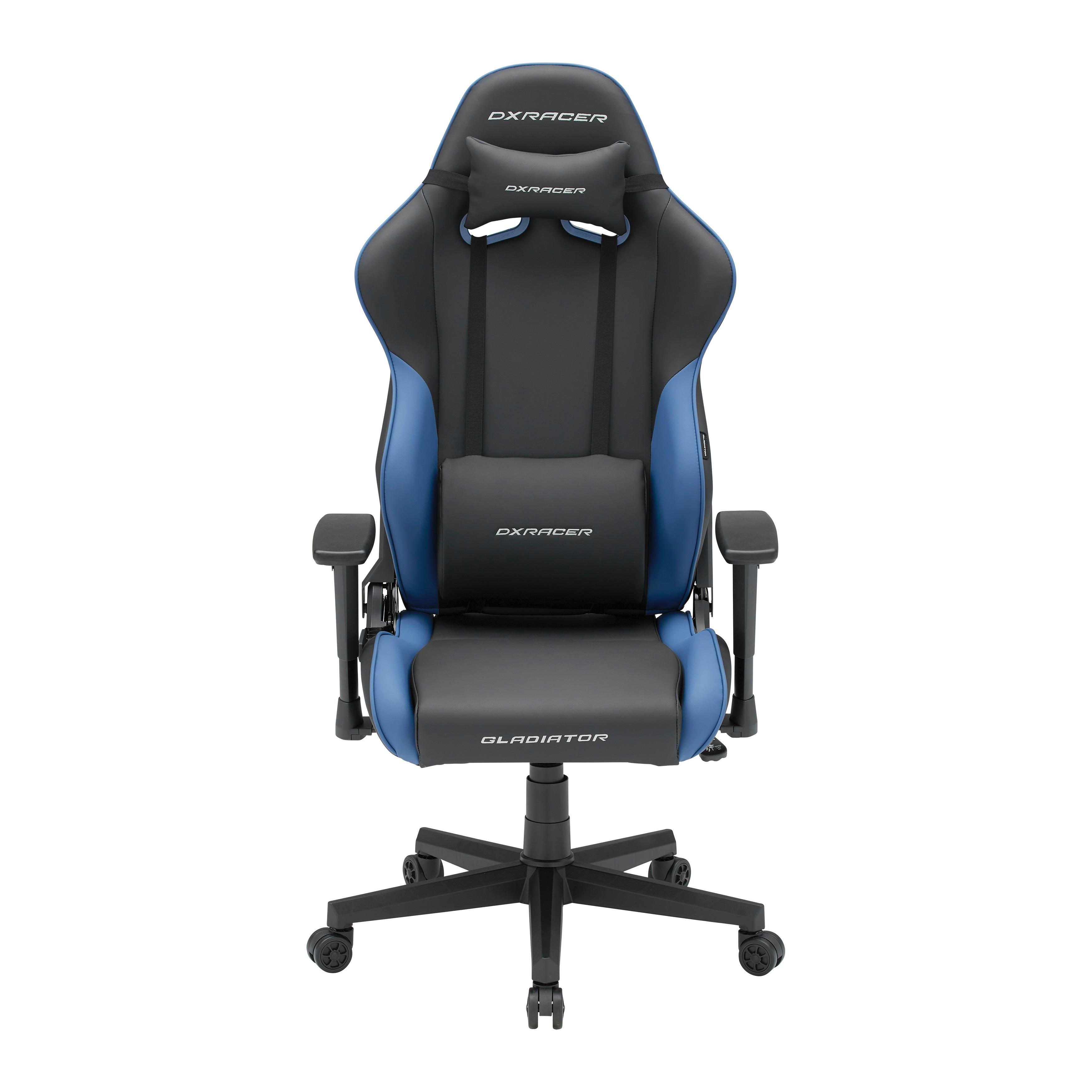 GAMINGSTOL GLADIATOR -EXKLUSIV- - blå/svart, Modern, textil/plast (70/126/70cm) - Dxracer