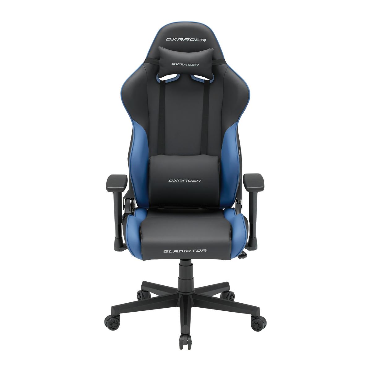 Gamingstuhl Gladiator in Blau/Schwarz - Blau/Schwarz, MODERN, Kunststoff/Textil (70/126/70cm) - Dxracer