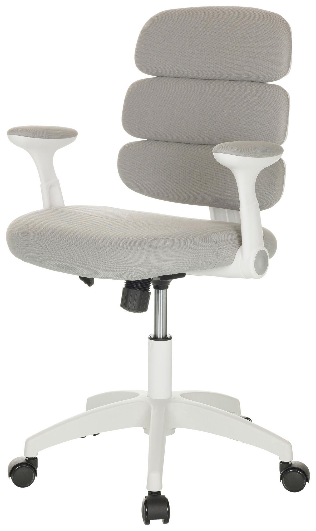 Mladinski Vrtljivi Stol Kid Ergolino W, Siva - siva/bela, Basics, umetna masa/tekstil (62/86-97/62cm) - MID.YOU