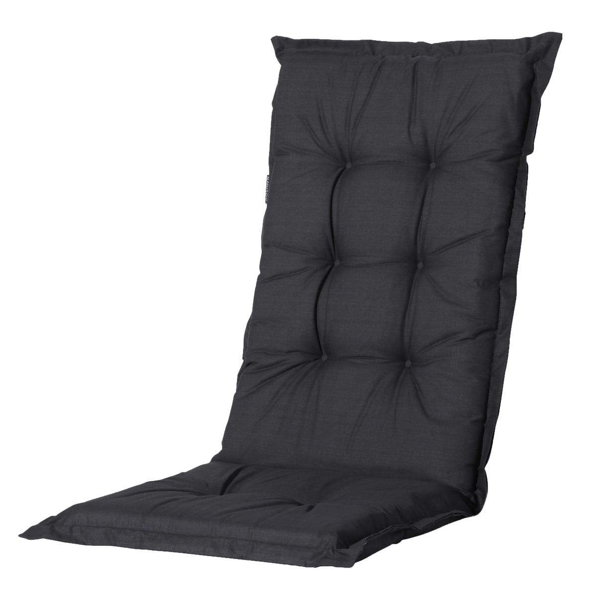 SESSELAUFLAGE BASIC BLACK AUFLAGE HOCH - Schwarz, MODERN, Textil (50/2/123cm) - Gardenson