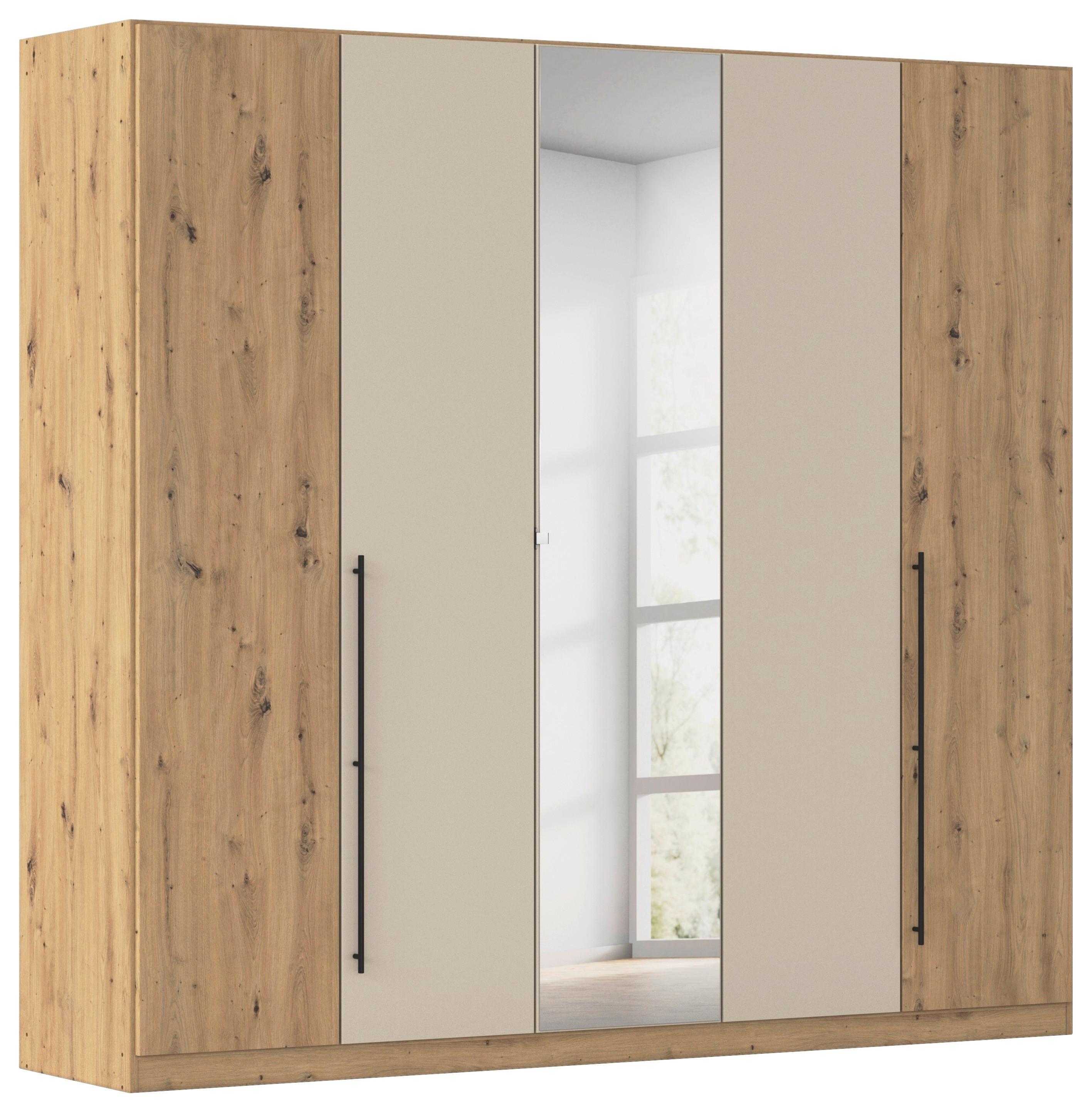 Kleiderschrank Safari Champagner/Eiche Artisan - Champagner/Eiche Artisan, KONVENTIONELL, Holzwerkstoff/Metall (226/210/54cm) - Based