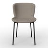 STOEL NOEMIE - Bruin/Zwart, Modern, Hout/Textiel (49/81/54cm) - Bessagi Home