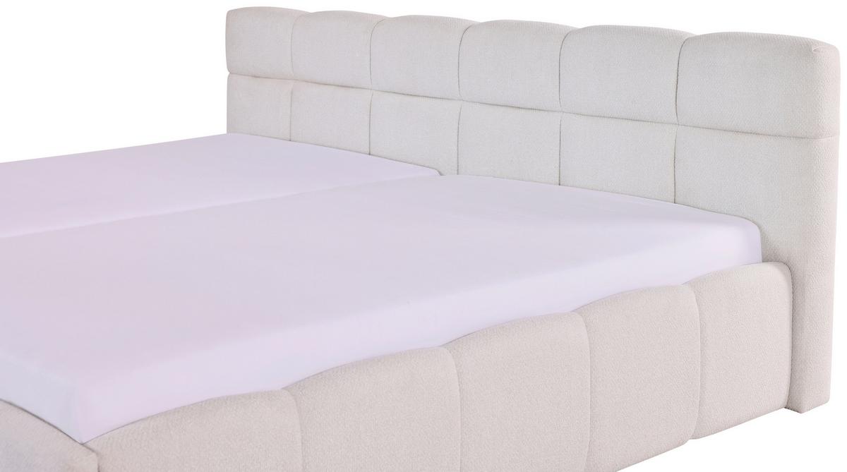 Polsterbett Ascona Creme ca. 240x200cm - Creme/Schwarz, KONVENTIONELL, Kunststoff/Textil (240/200cm) - Based