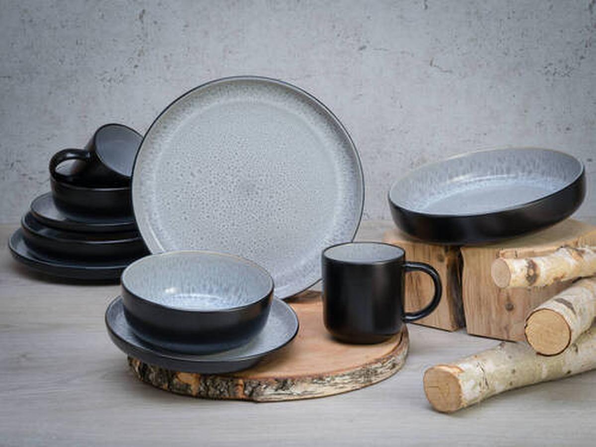 Kombinirani Servis Nordic Fjord Frost, 10-Delni - svetlo siva, Trend, keramika - Creatable