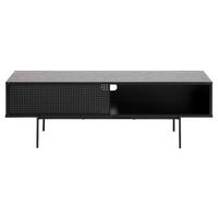 Tv-szekrény Angus - fekete, faalapú anyag/fém (140/44,5/40cm)