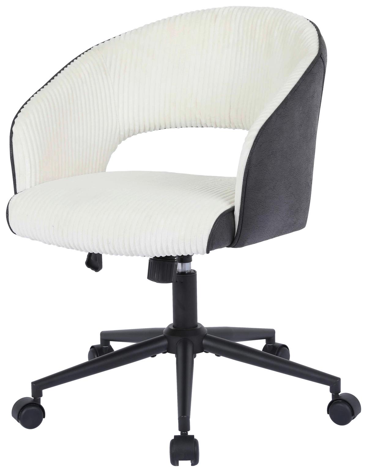 Uredska Stolica Daisy - bež/crna, Moderno, drvo/metal (57,5/78-86/62cm) - Mömax