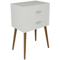 Nočna Omarica Singol Xxl, Bela - bela/medeni hrast, Moderno, leseni material (45/70/30cm) - MID.YOU