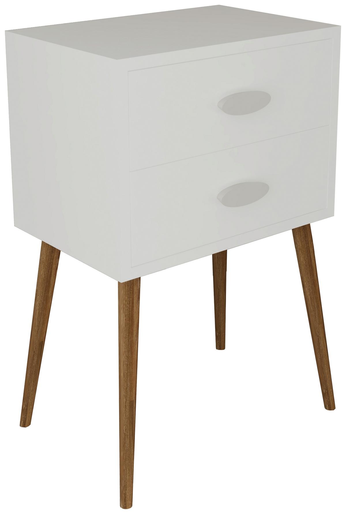 Nočna Omarica Singol Xxl, Bela - bela/medeni hrast, Moderno, leseni material (45/70/30cm) - MID.YOU