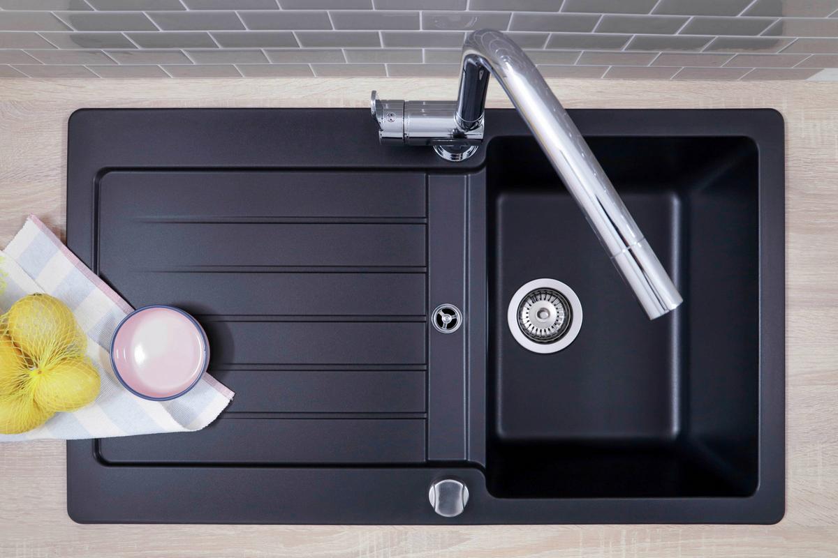 Pomivalno Korito Austin, 86x50cm - črna, Design, kamen (86/21/50cm) - Respekta