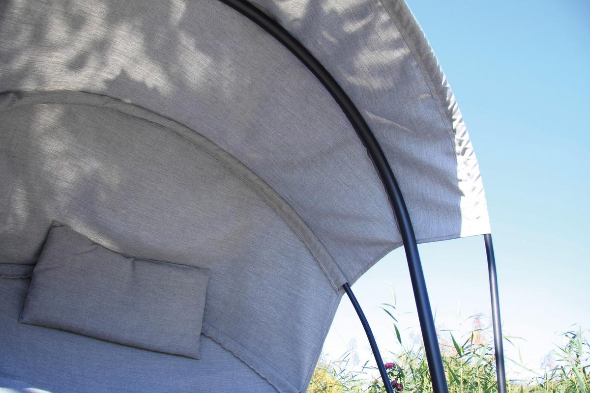 Viseči Stol Moon, Siva - siva/antracit, Basics, kovina/tekstil (120/100/200cm) - Acamp