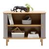 BYRÅ ARVID -EXKLUSIV- - grå/naturfärgad, Modern, trämaterial/trä (100/75/40cm) - Mömax