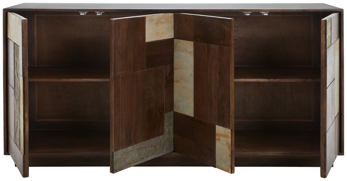 KOMODA SZEROKA SIDEBOARD - beżowy/zielony, Design, drewno (170/80/40cm) - Livetastic