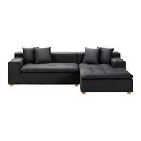 Coltar AVA - gri închis, Modern, lemn/textil (251/62/154cm) - Bessagi Home