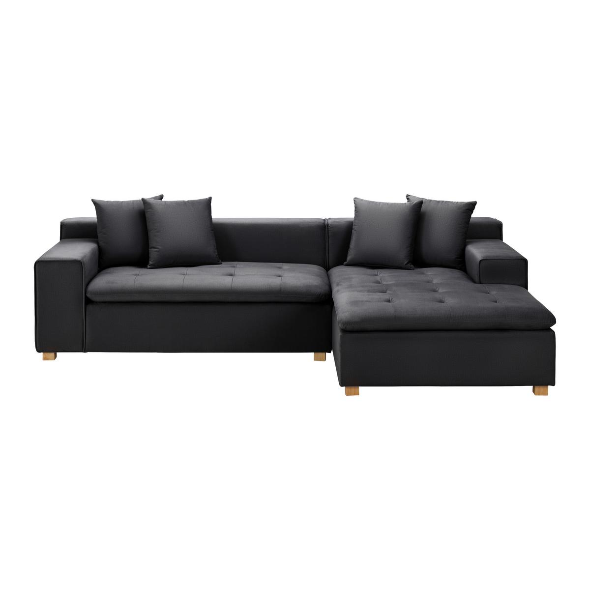 Coltar AVA - gri închis, Modern, lemn/textil (251/62/154cm) - Bessagi Home