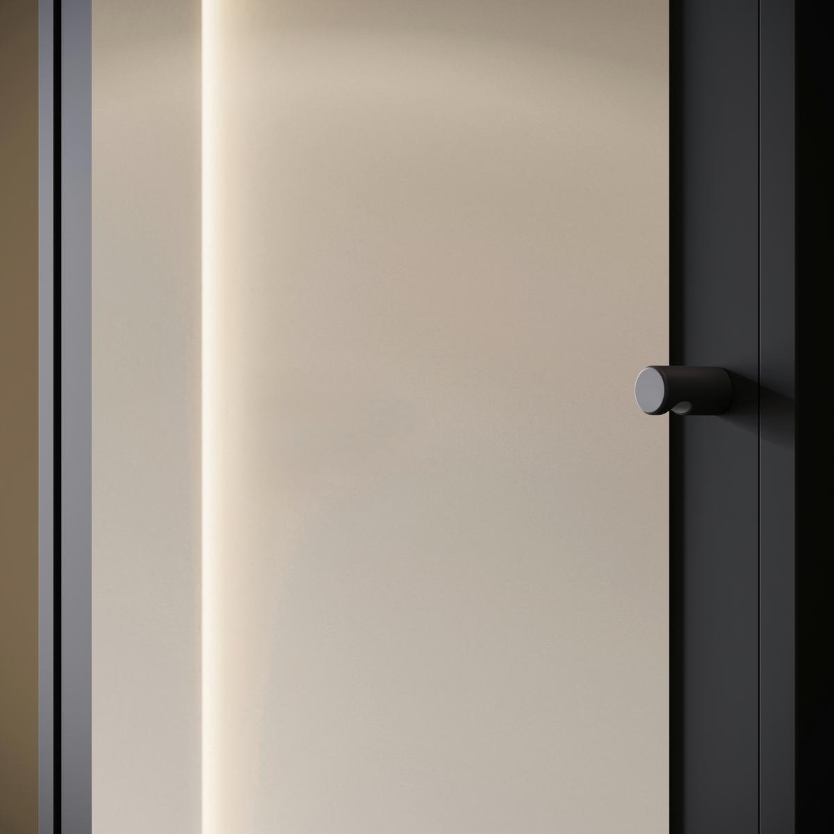 Garderobe Dino ca. 90x190 cm Schwarz - Schwarz, Trend, Holzwerkstoff (90/190/33cm) - MID.YOU