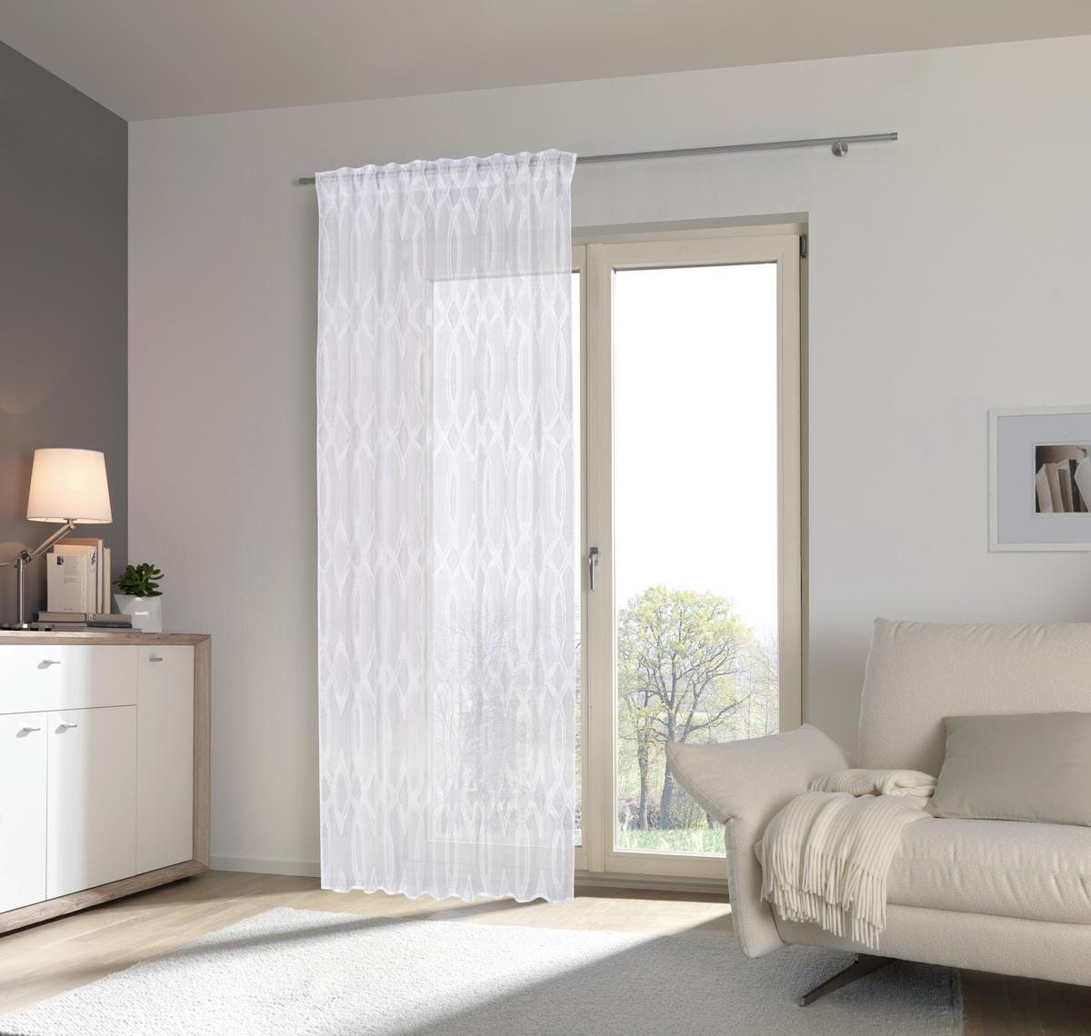 ZASŁONA GOTOWA MINA - biały, Design, tkanina (140/245cm) - Esposa